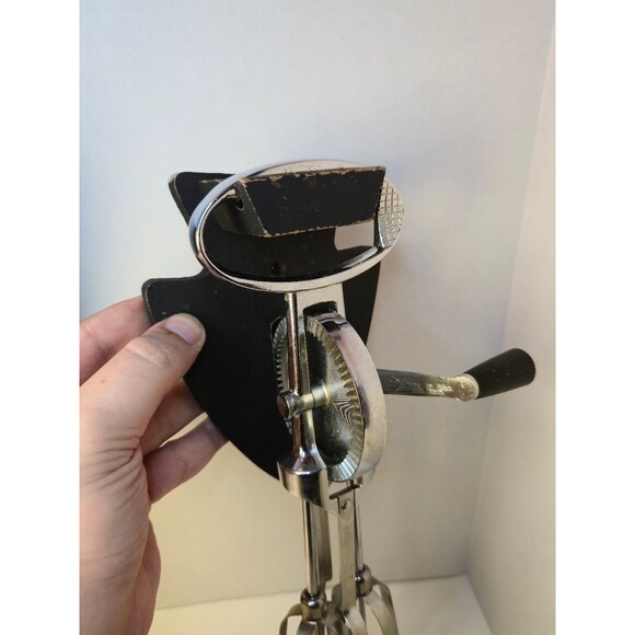 VTG Flint Ecko Hand Mixer Egg Beater Stainless Steel ORIGINAL BOX & Wall Hanger - Picture 2 of 10